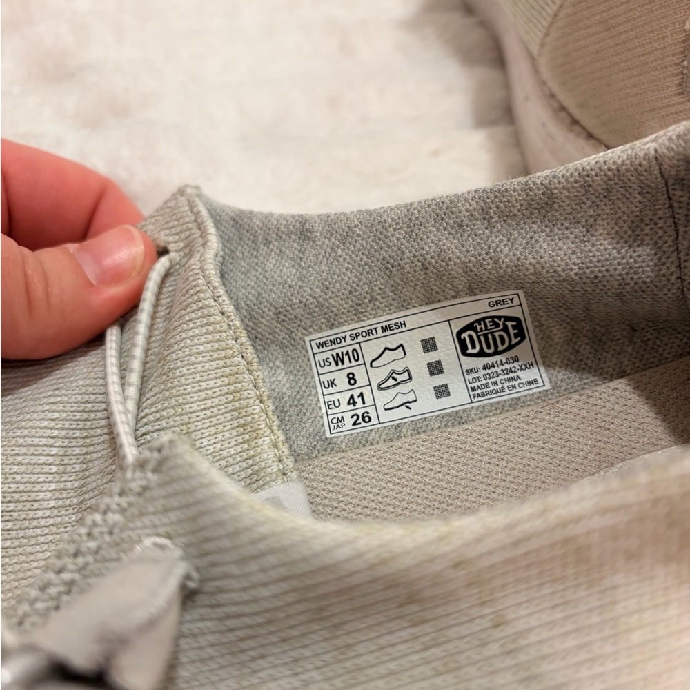Hey Dude Soft Gray M(8) / W(10) - Picture 5 of 6